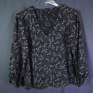 VICI Shoot for the Stars Top Size Large V Neck‎ Bubble Sleeve WhimsiGoth